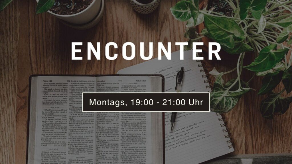 Offener Notizblock, Stift, Zeitung und Pflanzen auf Holztisch.