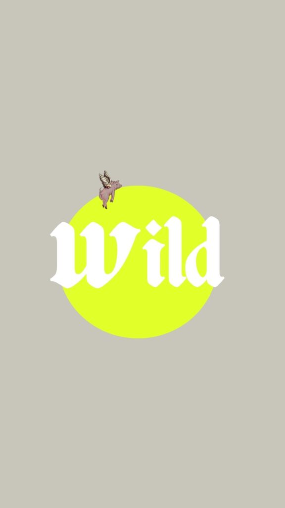 Logo with the word 'wild' and a small animal on top of the letter 'w'.