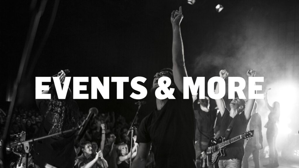 Menschen feiern bei einem Event im ICF Rhein-Main, mit Musik, Licht und Gemeinschaft.