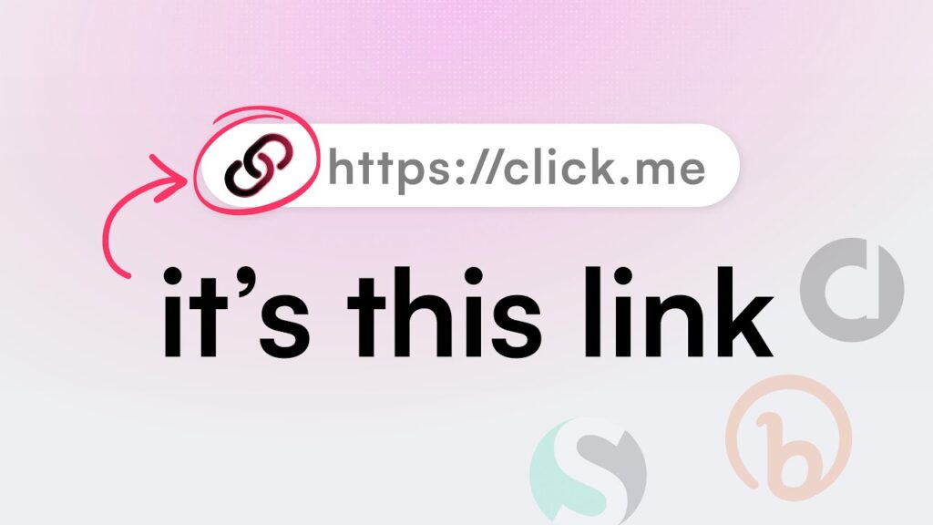 Illustration of a link icon with the text ".