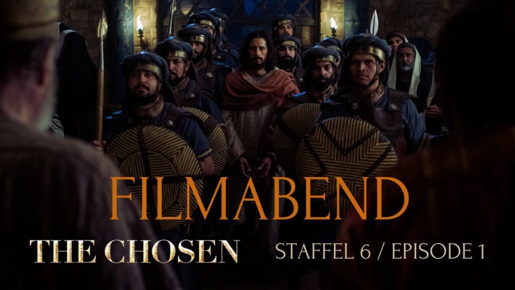 Gruppenbild mit mehreren Männern in römischer Kleidung und Helmen.